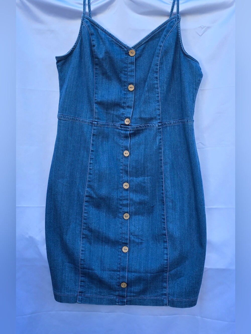 Blāshe Denim V-Neck Dress